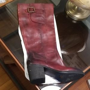 Lucky Brand Leather Knee High Brown Boots Sz 10M